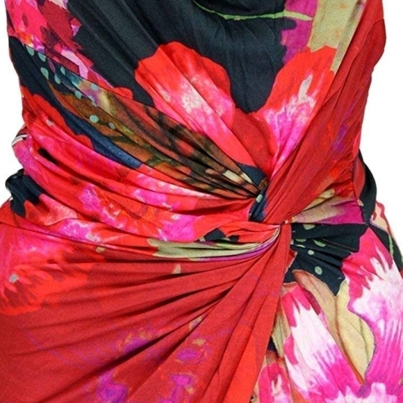 Desigual Azucena Midi Twist Front Floral Dress Md - Picture 5 of 8